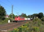 151 029-6 zieht ein containerzug durch Undorf in Richtung N�rnberg.