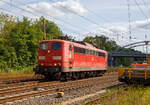 Die an die DB Cargo AG vermietete Railpool 151 109-6 (91 80 6151 109-6 D-Rpool) fährt am 24.08.2021 als Lz vom Rbf Kreuztal in die Abstellgruppe.