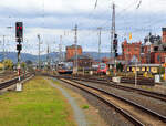 Die Hector Rail 162.007 „Beckert“ alias 151 134-4 (91 80 6151 134-4 D-HRDE) der Hector Rail Germany GmbH (Bochum) ist am 17.04.2023 beim Bahnhof Bamberg abgestellt.
