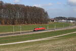 152 051 aus Freilassing kommend am 4. M�rz 2026 bei Axdorf im Chiemgau.