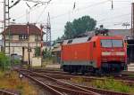 Die 152 159-0 der DB Schenker Rail ist am 03.09.2013 in Kreuztal abgestellt.