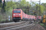 152 009-7 mit Winner Containerzug in Ulm am 07.04.2011.