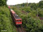 155 192-8 verl�sst Frankfurt/Oder mit ein Containerzug nach Polen.