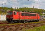   Die 155 101-9 (ex DR 250 101-3) der DB Schenker Rail Deutschland AG abgestellt am 01.05.2014 in Kreuztal.