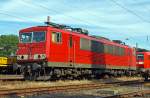   Die 155 269-4 der DB Schenker Rail Deutschland AG, ex DR 250 269-8, ist am 18.07.2014 in Kreuztal abgestellt.
