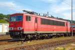   Die 155 086-2 (91 80 6155 086-2 D-DB) der DB Schenker Rail Deutschland AG, ex DR 250 086-6, abgestellt am 23.08.2015 in Kreuztal.