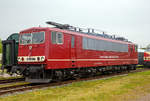 Die 155 103-5 (91 80 6155 103-5 D-CLR) der Cargo Logistik Rail Service GmbH (CLR), ausgestellt am 06.05.2017 auf dem Familienfest der Magdeburger Eisenbahnfreunde im Wissenschaftshafen Magdeburg.