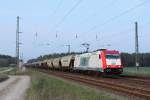 03.04.2014 18:01 Uhr - ITL 185 649 durchfährt Angern-Rogätz mit einem Transcerealeszug in Richtung Magdeburg.