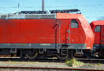   Detailbild der auch für die Schweiz zugelassenen 185 149-2 (91 80 6185 149-2 D-DB) der DB Cargo AG ist 11.04.2020 in Kreuztal abgestellt.