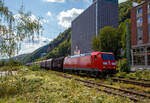 Die 185 016-3 (91 80 6185 016-3 D-DB) der DB Cargo AG fährt am 02.09.2020 mit einem Coilzug bei Koblenz-Oberwerth über die Linke Rheinstrecke (KBS 471) in Richtung Koblenz Hbf.