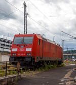 Die 185 288-8 ( 91 80 6185 288-8 D-DB) der DB Cargo Deutschland AG ist am 31.07.2021 beim Hbf Siegen (neben der ehem.