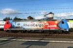 RheinCargo, ex-DB Cargo, 185 340 lauft am Abend von 21 Augustus 2021 um in Angermünde.