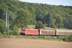 185 403-3 der DB Schenker Rail Deutschland AG und Green Cargo AB bei Amstetten am 20.09.2012.