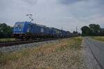 EGP hat ex-DB Cargo 185 303 erworben und dieser Neuling zieht bei D�lmen der LKW Walterzug am 16 Juli 2026.