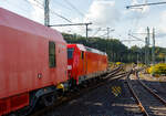 Die 185 263-1 (91 80 6185 263-1 D-DB) der DB Cargo Deutschland AG f�hrt mit dem Leipziger Kranzug der DB InfraGO Netz Notfalltechnik am 14 Oktober 2026 durch Betzdorf/Sieg in Richtung K�ln. 

Die TRAXX F140 AC2 wurde 2000 von Bombardier in Kassel u ...
