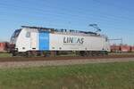 Soloauftritt für Lineas 186 503 bei Valburg am 8.Februar 2023.