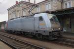 Am 20 Juni 2022 lauft Central European Rail 186 361 um in Decin hl.n.
