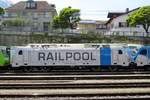 br-187-traxx-f140ac3-lm/648458/railpool-187-006-steht-am-5 RailPool 187 006 steht am 5 Juni 2014 in Spiez. 