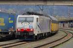 br-189-siemens-es64f4/570220/pkw-zug-mit-189-914-treft-am PKW-Zug mit 189 914 treft am 4 April 2017 in Kufstein ein.