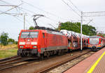   Die 189 021-9 (91 80 6189 021-9 D-DB Class 189-VM 50Hz) der DB Cargo Deutschland AG fährt am 27.06.2017 mit einem gem.