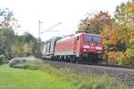 189 057-3 mit Satteltaschenzug in Ulm am 18.10.2012.