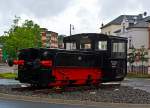 Die Akkumulator Kleinlokomotive Ks 4071, ex DB Ka 4071, ex DB 381 201-3 als Denkmallok am 14.07.2012 beim Hbf Limburg (Lahn), hier im Auslieferungszustand 1932 als DRG Ks 4071.