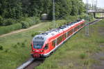 429 028-4 als RE 9(Sassnitz-Rostock)bei der Durchfahrt in Rostock-Kassebohm.17.06.2017