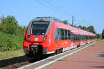 442 345 als S1(Warnemünde-Rostock)bei der Einfahrt in Rostock-Lichtenhagen.20.07.2024