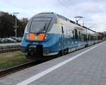 442 837 als S1(Rostock-Warnemünde)bei der Einfahrt in Warnemünde.03.10.2024