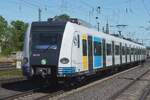Noch mehr Fremdk�rper in Neuwied nahe Koblenz: kurz nach Passage einer SaarBahn Strassenbahn hat auch S-Bahn Stuttgarts 423 011/511 sich verirrt und durchfahrt Neuwied s�dw�rts. 

30 April 2026 