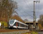 
Der ET 23006  Plettenberg  (ein 3-teiliger Stadler Flirt) der Abellio Rail NRW hat gerade (am 15.03.2014) den Bahnhof Siegen-Weidenau verlassen und fährt weiter in Richtung Hagen. Er fährt als RE 16   Ruhr-Sieg-Express  die Verbindung Siegen - Kreuztal - Finnentrop - Hagen - Essen.