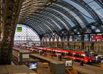 . Seitlicher Lichteinfall im Dresdner Hauptbahnhof mit einer dort wartenden 442 Doppeleinheit. 28.12.2012 (Jeanny)