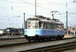 491 001-4 Gläserner Zug bei der Jubiläumsparade 150 Jahre Deutsche Eisenbahn in Nürnberg am 14.09.1985.