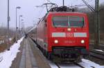 120 122-7 mit dem IC 2417(Flensburg-Köln)kurz vor der Abfahrt Richtung Rendsburg.