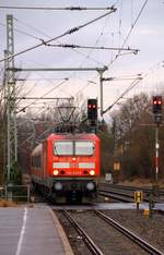 DB 143 930-6 die Ex Triererin hat hier mit einer RB nach Neumünster Einfahrt in Bahnhof Owschlag(bei Schleswig).