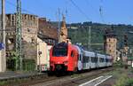 DB Süwex 429 106/606 als RE2 nach Frankfurt Einfahrt Oberwesel 06.08.2024