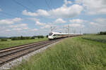 411 027-6  Weimar  als Umleiter ICE bei Uffenheim.04.06.24