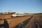 411 003  Paderborn  als ICE1284 Schwarzach ST.Vait - Hamburg Altona bei Oberdachstetten. 12.01.25