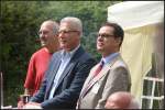 Peter Buchner, Sprecher der Gesch�ftsf�hrung der S-Bahn Berlin, und J�rgen Konz, Gesch�ftsf�hrer Produktion, waren auch anwesend und stellten sich Fragen der Besucher (Tag der offenen T�r S-Bw Gr�nau, 08.08.2010)