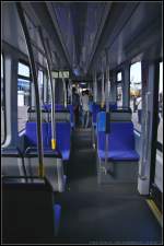 Inneneinrichtung von Zug 2806 der M�nchener Verkehrsgesellschaft (MVG) vom Typ Siemens Avenio, ausgestellt auf der InnoTrans 2014 in Berlin.