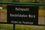 Haltepunkt Magdeburg Handelhafen-Nord, 10.05.2015    Beim Familienfest der Magdeburger Eisenbahnfreunde hatte man f�r den Pendelzug kurzerhand einen provisorischen Haltepunkt eingerichtet: