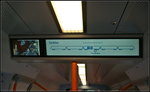 InnoTrans 2016 in Berlin: Das Innenraumdisplay kann dem Fahrgast anzeigen wo im Zug des Desiro City f�r die South West Trains er sich gerade befindet.