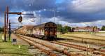 Keine Fotomontage, es sah gestern wirklich so in Pattburg aus....einsam wartet der bereits abgestellte Zement-Express auf die deutsche Lok...Pattburg/DK 16.09.2022