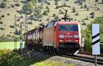152 078-2 mit Containerzug bei Lonsee am 20.09.2012.