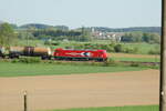 145 CL 011 der HGK mit Kesselwagenganzzug in Neu-Ulm Pfuhl am 07.05.2009.