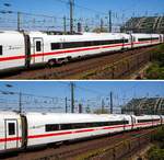   Bild 5:  Als ICE 610 von München Hbf nach Dortmund Hbf, verlässt der zwölfteilige (Konfiguration K3s) ICE4 Triebzug (Tz) 9004 (93 80 5812 004-0 D-DB ff.) am 21.04.2019 den