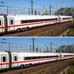   Bild 2:  Als ICE 610 von Mnchen Hbf nach Dortmund Hbf, verlsst der zwlfteilige (Konfiguration K3s) ICE4 Triebzug (Tz) 9004 (93 80 5812 004-0 D-DB ff.) am 21.04.2019 den Hauptbahnhof Kln.