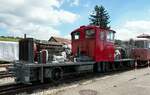 Jung Diesellok Gm 4/4 Nr.111  Jumbo  ehemals LSE bei der H�rtsfeldbahn in Neresheim am 13.08.2016 in Aufarbeitung.