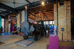Der detailgetreue Nachbau von 1912 der Dampflok BEUTH, die erste eigenst�ndig in Deutschland entwickelte Dampflokomotive, ausgestellt im Deutschen Technikmuseum Berlin (bis 1996 Museum f�r Verkehr und