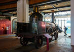 Der detailgetreue Nachbau von 1912 der Dampflok BEUTH, die erste eigenst�ndig in Deutschland entwickelte Dampflokomotive, ausgestellt im Deutschen Technikmuseum Berlin (bis 1996 Museum f�r Verkehr und